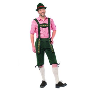 Tyrolean lederhosen trousers Johann long green