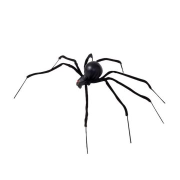Mouldable giant black widow spider - 90 cm