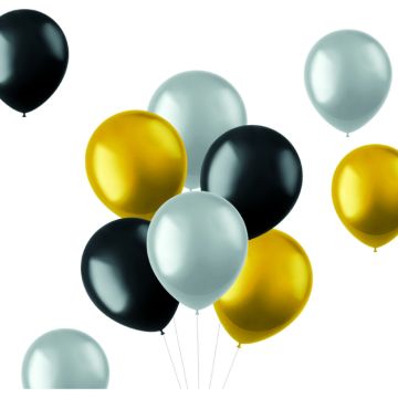 Balloon metallic mix 10x - 33cm
