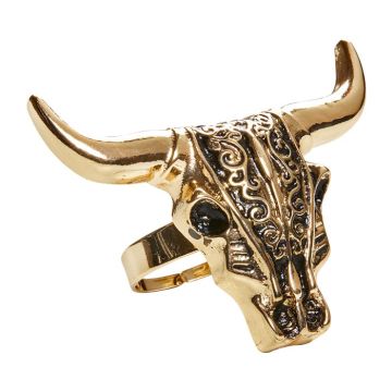 Western Cowboy Gold Ring Buffalo