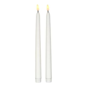 LED candles white 2x - 25 cm