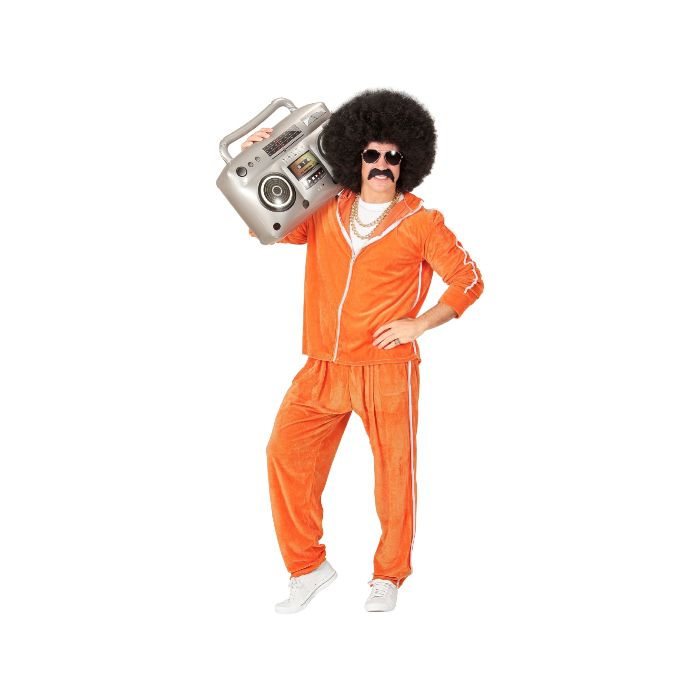 Orange retro tracksuit costume for men