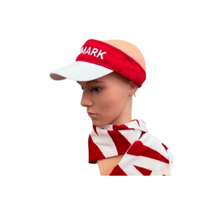 Red and white Denmark sunshade
