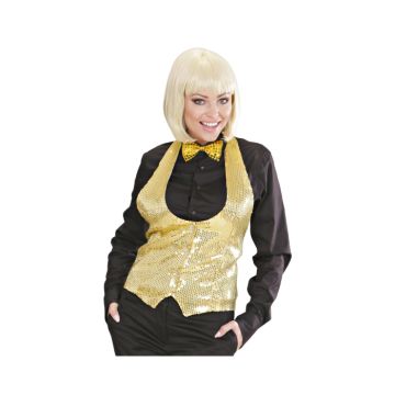 Sequin vest gold women