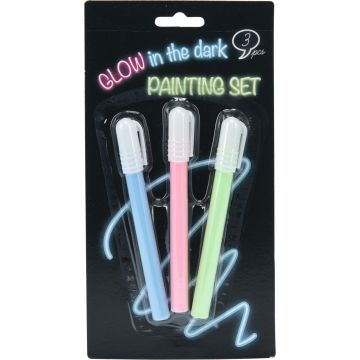Glow-in-the-Dark Paint Set with 3 Colours
