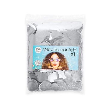 Round Metallic Silver Confetti - 250 grams