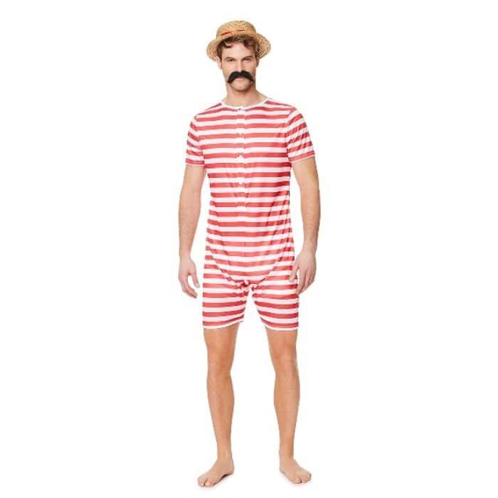 Vintage Red Bathing Suit 1920s Costume