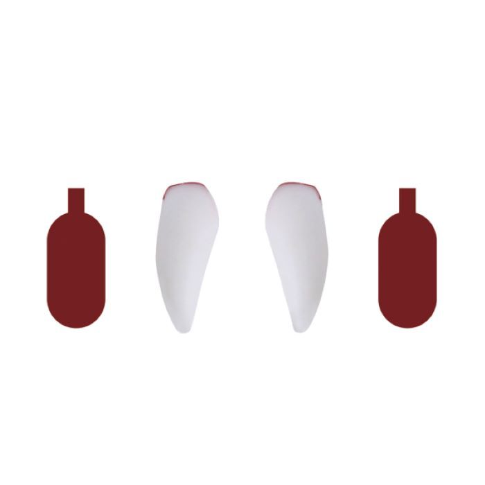 Halloween vampire fangs and fake blood