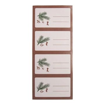 Gift tag stickers with 4 different Christmas designs 12x The Old Pharmacy