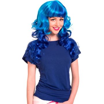 Fun blue neon wig