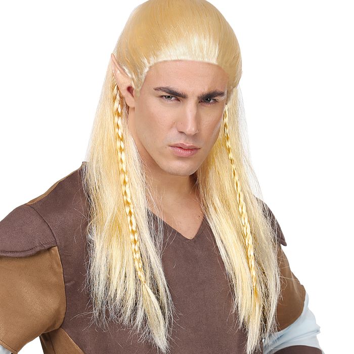 Elf blonde long wig for men