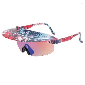 Sunglasses with visor and splash pattern - onesize