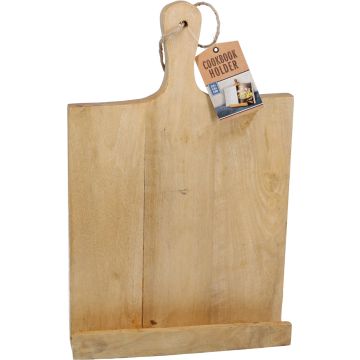 Mango Wood Cookbook Stand with Cord