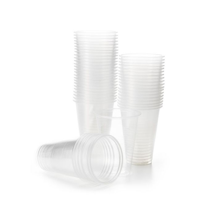 0.4 litre transparent plastic cups 50x beer cups