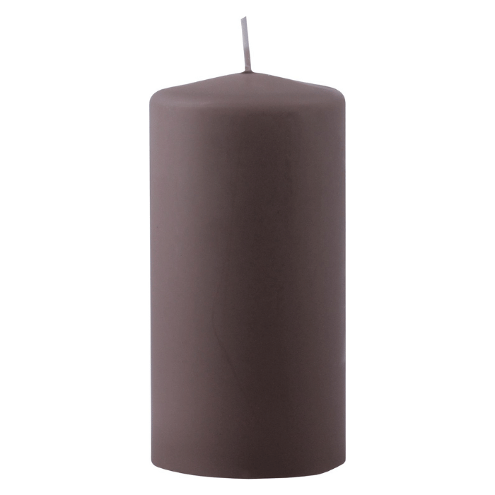 Pillar Candle Dark Sand 1x - 6x12 cm