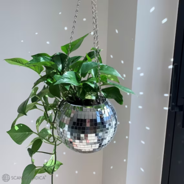 Disco ball plant pot 13x18x20 cm