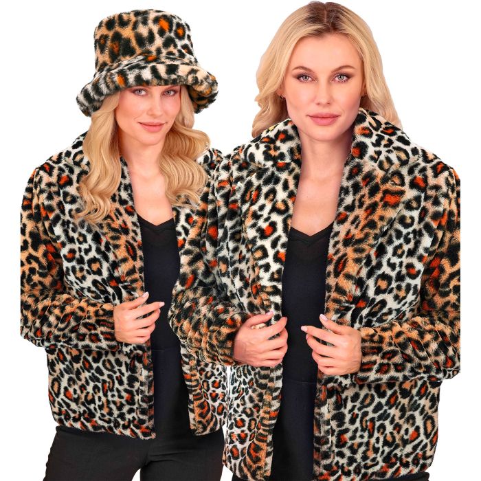 Leopard Print Fur Jacket for Women