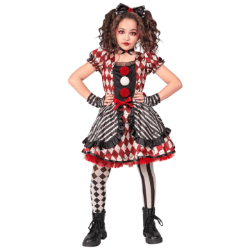 Harlequin doll costume for children