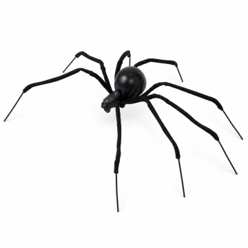 Pliable giant black widow spider - 110 cm
