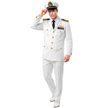 White Captain Costume for Men