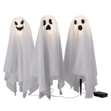 LED garden ghosts with timer 3x - 50 cm