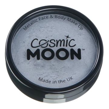 Metallic face and body paint silver Moon Creations - 36 g