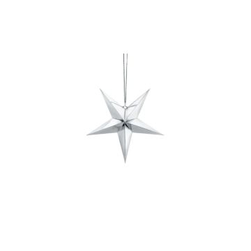 Silver paper star - 45 cm