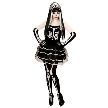 Ladies' Skeleton Dress with Gloves