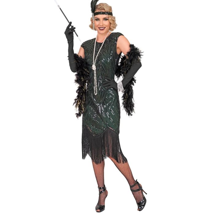 Flapper Gatsby Dress for Women, Green