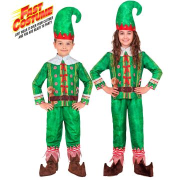 Elf Costume for Kids in Green