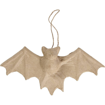 Handmade papier-mâché bat with hanger 10x3.5x22 cm 