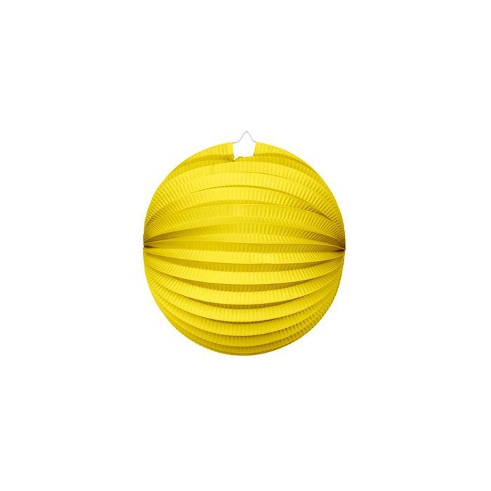 Round Paper Lantern in Yellow - 25 cm