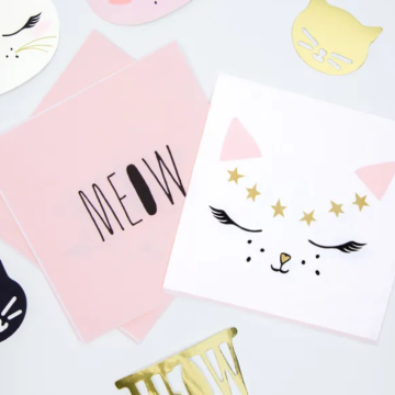 Cat-themed napkins 20x - 33x33 cm