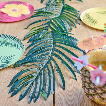 Green Plastic Palm Leaves 3x - 50 cm