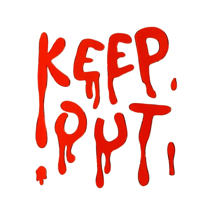 Bloody keep out Halloween sticker