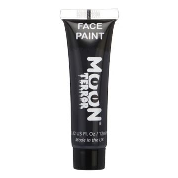Halloween Face and Body Paint Black 12 ml Moon Creations