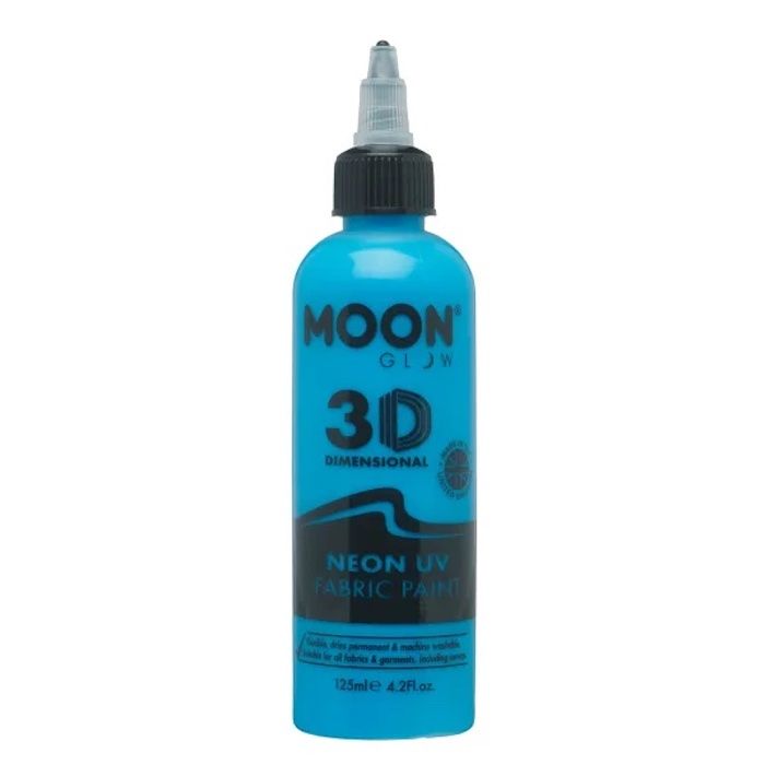 Neon UV Fabric Paint Blue 125 ml Moon Creations
