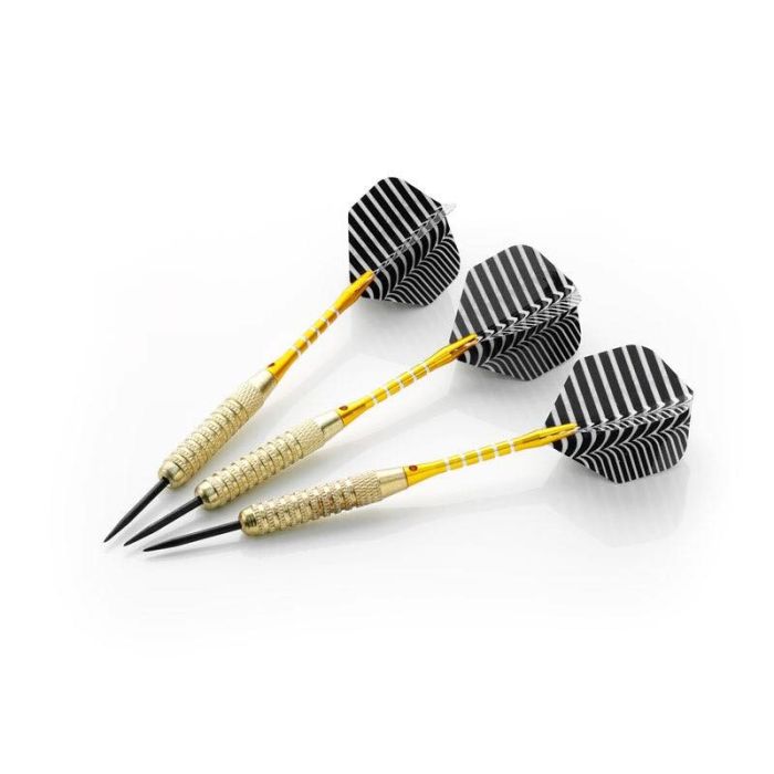 Darts gold and black metal 3x