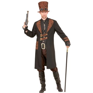 Steampunk costume with coat and hat