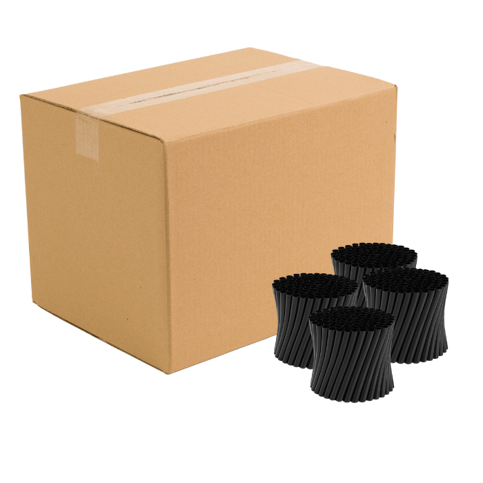 Straws black 150x8 mm reusable 3000x