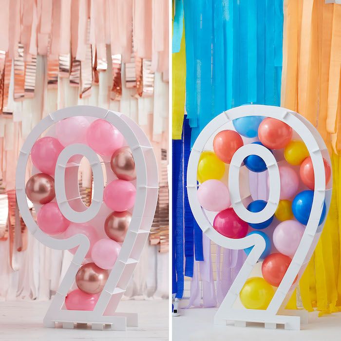 Balloon Number Frame - 9