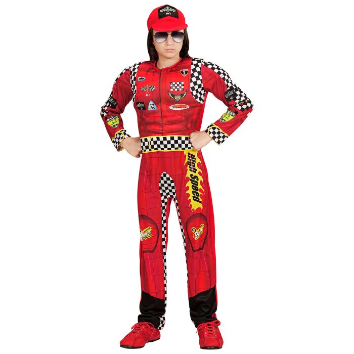 Red Racing Driver Costume for Boys