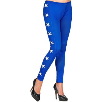 Star leggings in blue