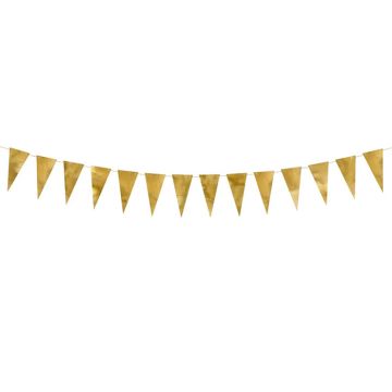 Gold Garland with Flags - 2.15 meters