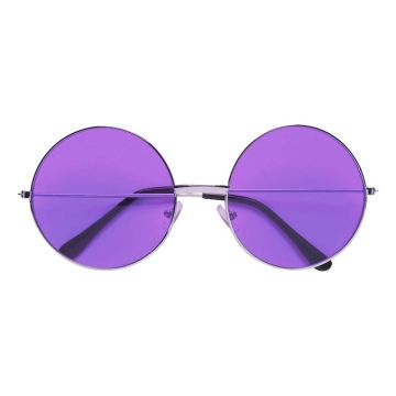 Neon round sunglasses purple - one size