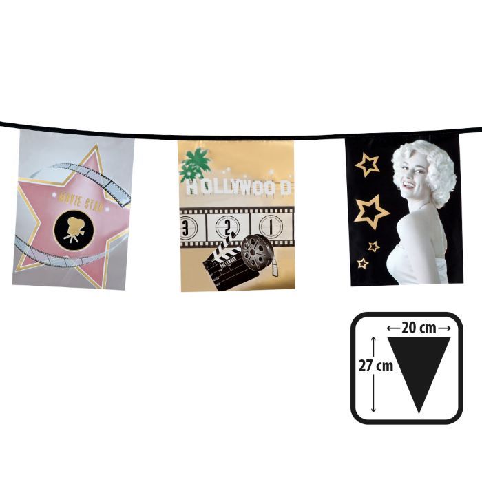 Hollywood plastic garland - 6 m