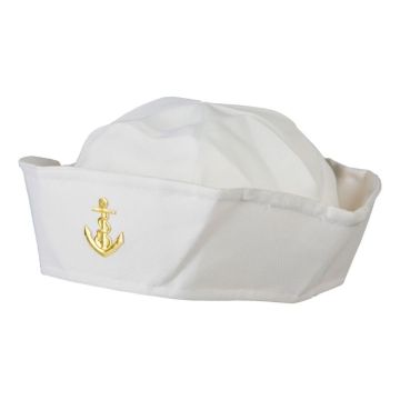 White sailor and naval hat - One size