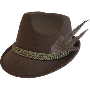 Tyrolean hat for Oktoberfest dark green unisex one-size