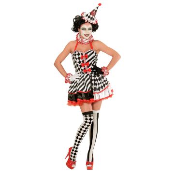 Pierrot Dress with Mini Hat for Ladies