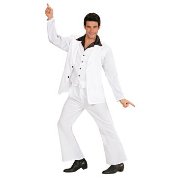 White Disco Suit with Waistcoat for Men